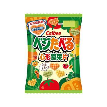 Japanese Imported Calbee Heart-Shaped Vegetable Chips Puffed Trendy Snack 55g