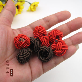 Pure hand woven Chinese knot accessories DIY pineapple buckle cap jewelry accessories wholesale