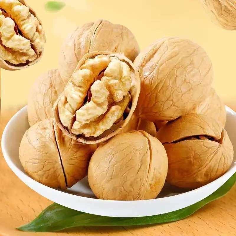 Xinjiang 185 Paper-Skinned Walnuts Wholesale Large Size 500g Bagged Easy to Peel Delicious Nutritious Thin-Skinned Fresh Walnuts