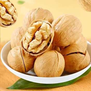 Xinjiang 185 Paper-Skinned Walnuts Wholesale Large Size 500g Bagged Easy to Peel Delicious Nutritious Thin-Skinned Fresh Walnuts