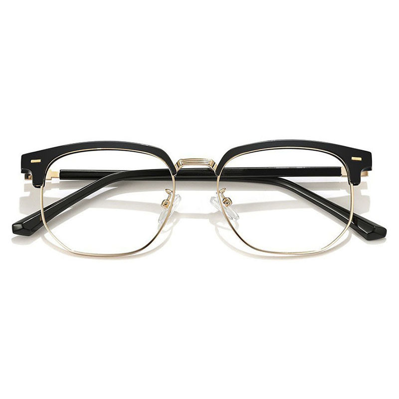 Men's Korean Style Presbyopic Glasses Anti-blue Light Auto-zoom Ultra-light High-definition Glasses Fashionable Eyebrows Half-frame Myopia Glasses