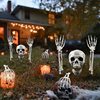 Halloween Floor-Standing Skeleton Set Ghost Festival Decoration Props Simulated Human Plastic Hand Bone Skull Ornaments
