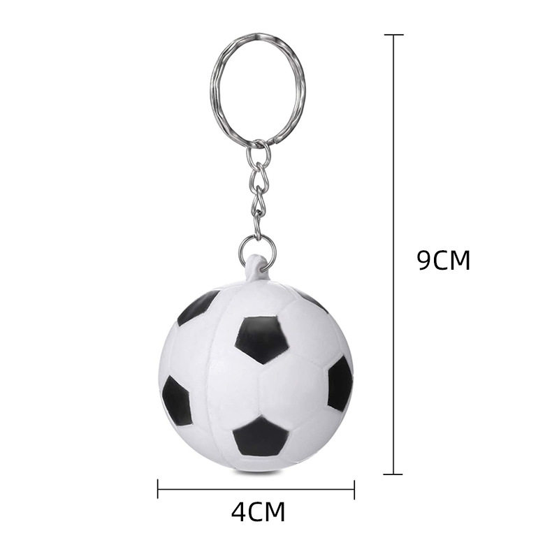 Popular 4cm Solid Pu Pressure Ball to Relieve Stress and Vent Kidsren's Small Mini Football Keychain Backpack Pendant
