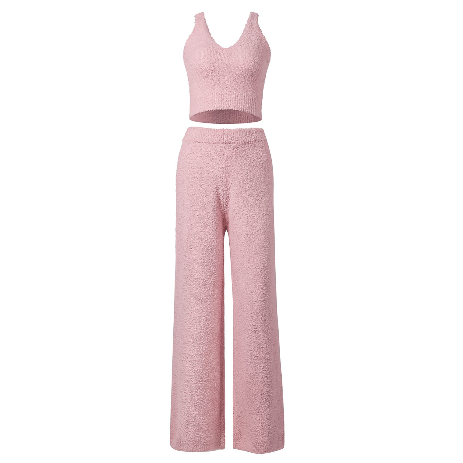 European and American Fashion Knitted suit Cross-border New Sexy Sling Short Top Casual Pants suit Two-piece Set