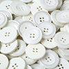 High-End Resin Buttons for Clothing, Shirts and Coats, Two-Eye and Four-Eye Buttons, White Classic Versatile Buttons, DIY Buttons