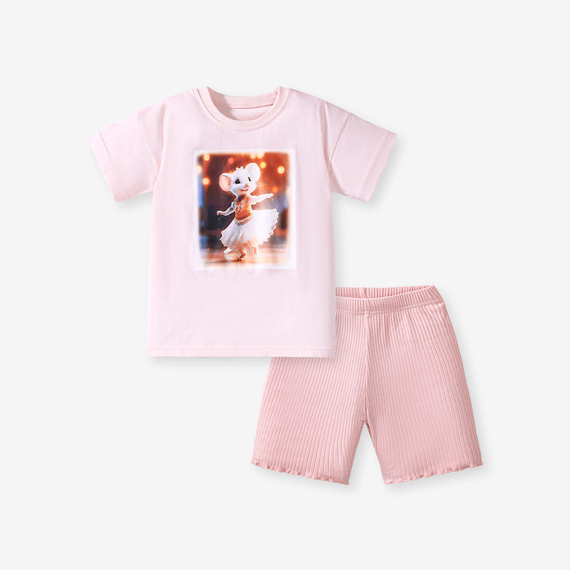 Custom-made New Kids' Set, Cute Girls' Children's Clothing, Summer Girls' Set Wholesale