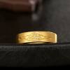 Ancient Style Golden Color Xiangyun Light Luxury High-end Ring Finger Ring Fashionable Couple's Ring Simple Ring