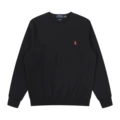Round neck black with red label
