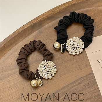 Korean Style 2022 New Maruzi Hair Ring Elegant Pearl Headline Cyber Celebrity High-end Headwear Hair Strap for Women