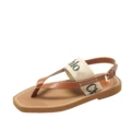 Creamy-white flip flops