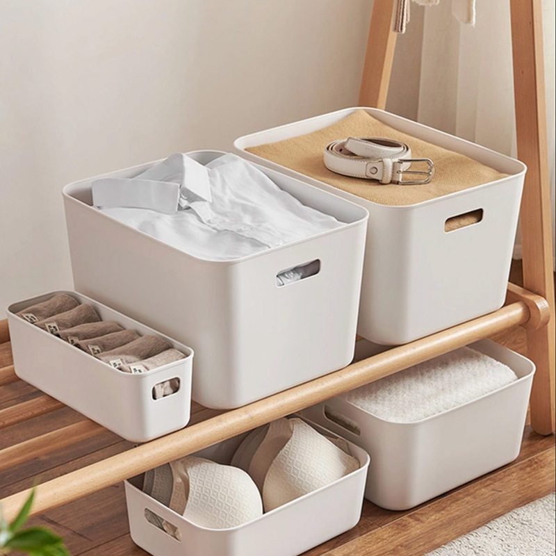 Office Desk Storage Basket Household Bathroom Products Storage Underwear Storage Box Cosmetics Jewelry Medicine Storage with Lid