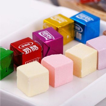 Cheese Candy Small Cubes, Multi-Flavor Milk Candy, Milk Bar Snacks, Childhood Cravings Milk Tablets, Wedding Candy Wholesale