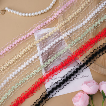 Ready Supply 2.0cm Crown Single Row Bilateral Ear Fish Silk Crown Elastic Band Toy Clothing Decorative Belt