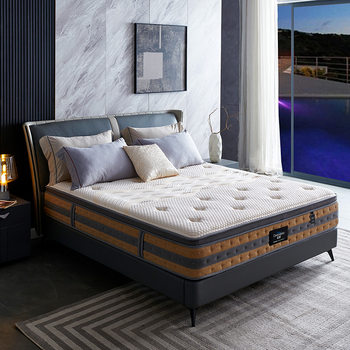 Sleeping Natural Jute Brown Latex Mattress Hotel Home Moderate Hard and Soft Bedroom Independent Spring Simmons Wholesale