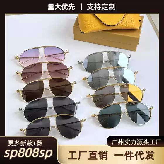 Luoyijia European and American Style Ins Female Internet Celebrity Same Style Sunglasses Fashionable Toad Frame Sunglasses Trendy Men Lw40180U