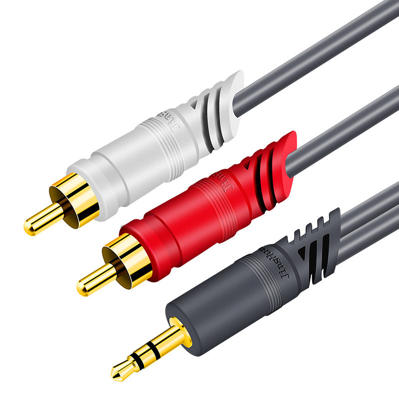Jinghua 3.5 One-to-two Audio Cable 3.5 to 2RCA Double Lotus Computer Audio Mobile Phone Amplifier Audio Cable