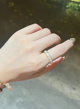 泰国佛饰品 龙婆恩迪 百万富豪财戒指 泰经文纯银戒指 开口指环