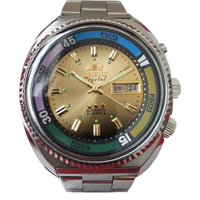 Men's Japanese Double Lion Watch Fully Automatic Mechanical Watch Haiba Watch Rotating Large Dial Multi-Function with Luminous Watch