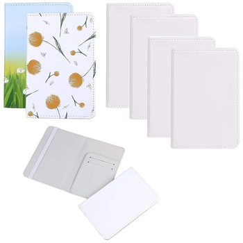 Cross-Border Popular Hot Transfer Blank Passport Holder Multi-Functional Travel Clip Money Leather Clip DIY Portable Protective Cover