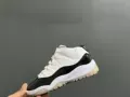 Billion) original d version joe 11 new high-top shoelace style children's 100 white and black