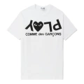 White letters with black hearts