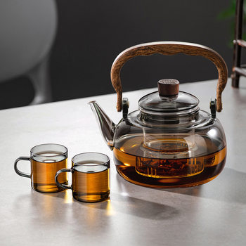 Thickened High Borosilicate Glass Bracer Pot for Tea Breaking with Fire Encircled Furnace Electric Ceramic Furnace Household Glass Tea Breaker