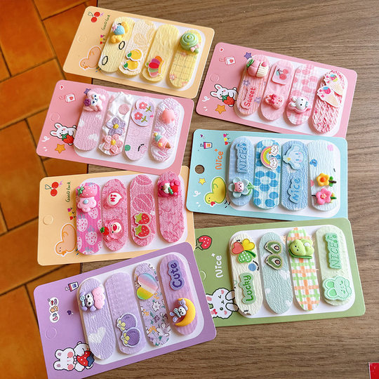 New Broken Hair Artifact Children's Bangs Sticker Hair Strap Little Girl Short Velcro Hairband Baby Fixed Head Posting
