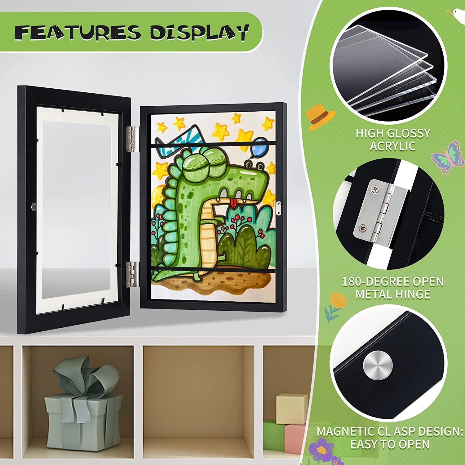 Children's Flip Photo Frame Cross-Border Popular Picture Frame Hot Selling Wooden Kids Art Frames Art Storage Handmade