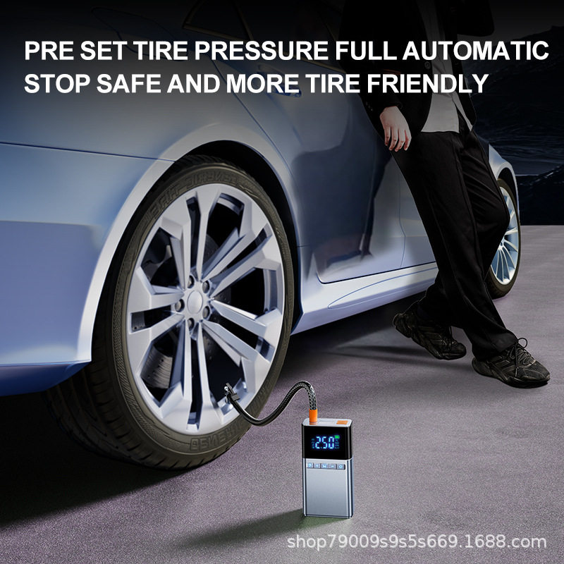 Cross-border supply Portable Car Jump Starter Air Compressor Tire Inflat