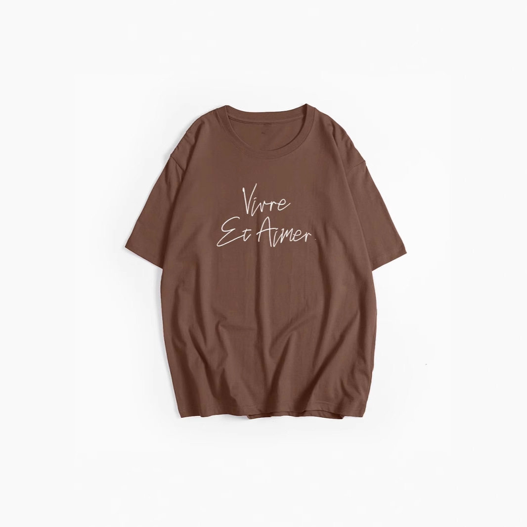 Womens Summer Loose Fit Cotton T Shirt Graphic Print Round Neck Short Sleeve Casual Wear Wholesale Available