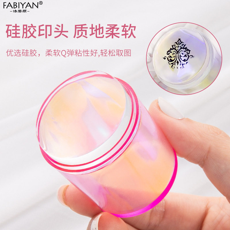 Fabiyan Silicone Nail Art Stamp Set + Nail Art Mold + Nail Art Rhinestone Decorations