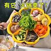 Multi-functional rotating hot pot vegetable platter dish dish washing draining basket hot pot dishes with dishes plate dish hot pot turntable