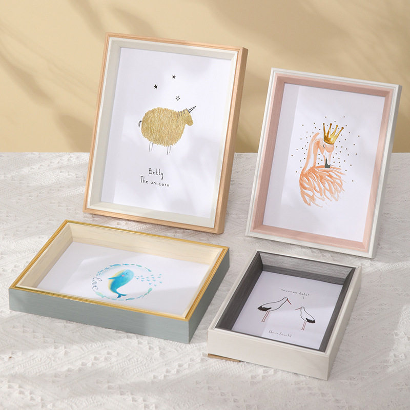 Light Luxury Photo Frame Table Wholesale 6 Inches 7 Inches 8inch 10inch A4 Art Photo Frame Wall Hanging Photo Studio Decorative Picture Frame