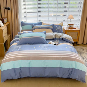 Factory new cotton twill printed quilt cover sheets pillowcase 4-piece cotton four-piece quilt cover special Wholesale