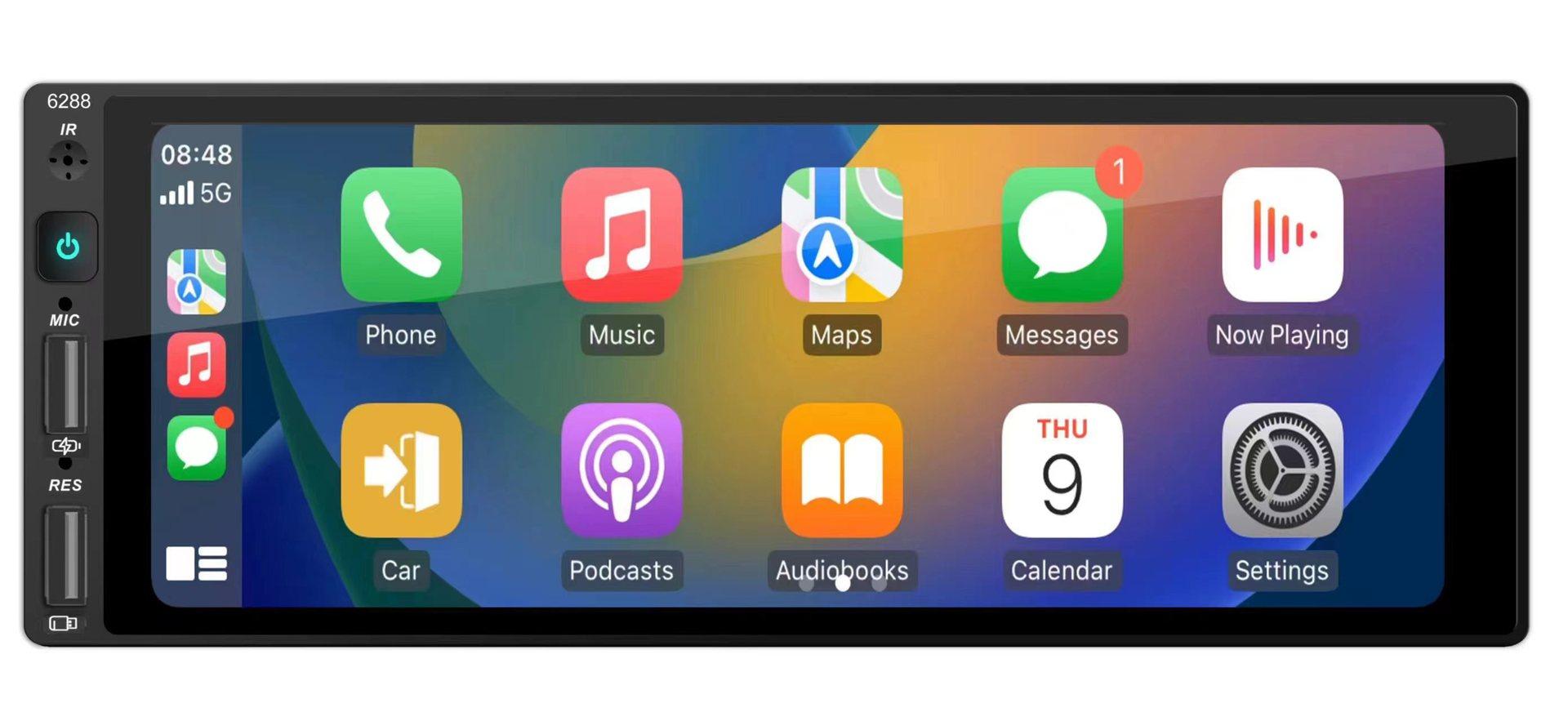 6.8-inch single-spindle Android GPS navigation all-in-one Bluetooth reversing rear view car player Wireless carplay