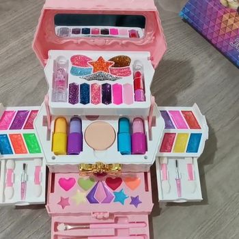 Cross-Border Children's Makeup Nail Polish Lipstick Girls Makeup Toy Box Girls Cosmetics Makeup Box Amazon