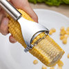 Stainless steel corn peeling and threshing device convenient household fast corn syrup peeling kitchen peeling stripper knife