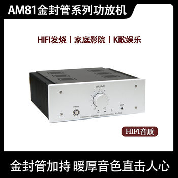 AM81 fever HiFi power amplifier gold sealed tube high power household optical fiber coaxial Bluetooth 5.0 USB