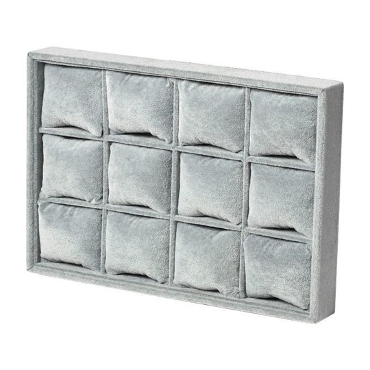Flannel 12 grid watch bracelet pillow plate jewelry storage jewelry display rack jewelry storage box manufacturers direct supply