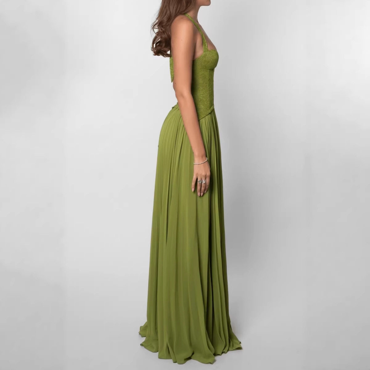 Womens Backless Halter Dress Sexy Low Neckline Ruched Waist Sleeveless Perfect for Parties and Summer Events