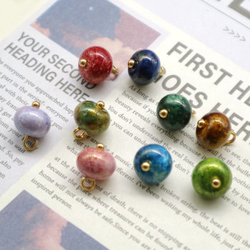 Natural Stone Flat Beads Chinese-Style Buttons Round Handmade Hanfu Cheongsam Buckle Accessories National Trend Jade Buttons