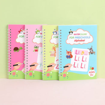 Cross-border English Erasable Book Student Control Pen Training Copybook Copying Chinese Character Book New Children's Fun Picture Book