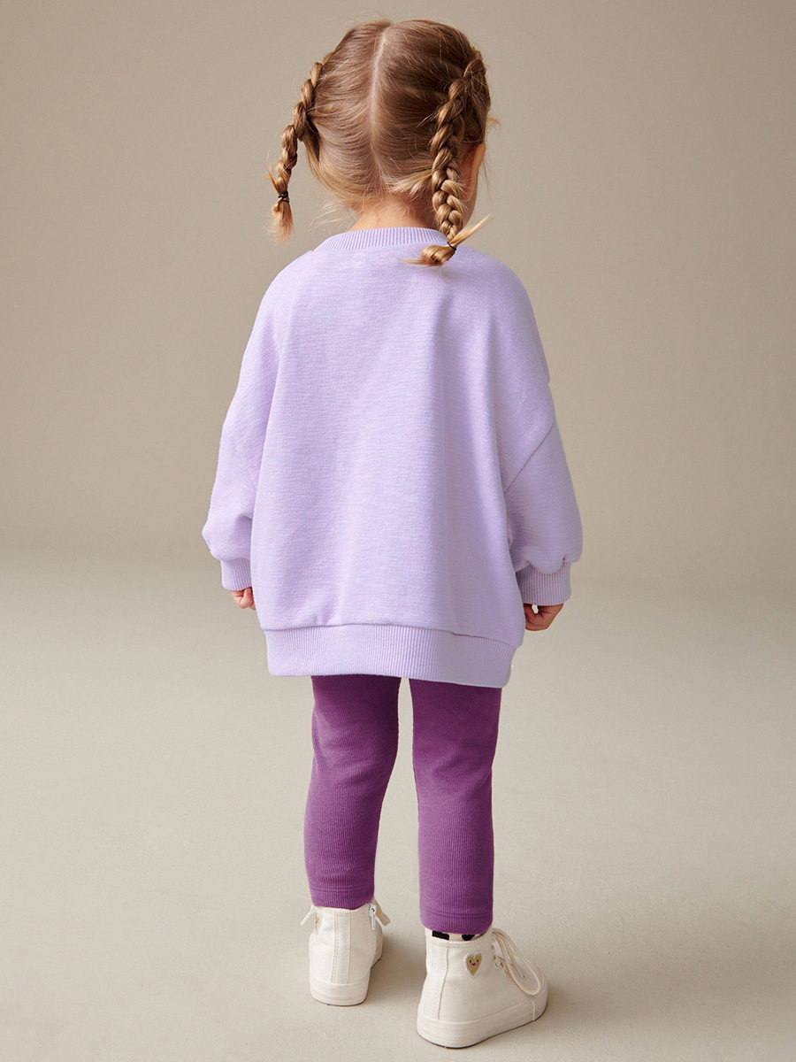 Long-sleeve Cute Girls' Set, New Autumn Hoodie Outfit, Casual Kids' Clothing