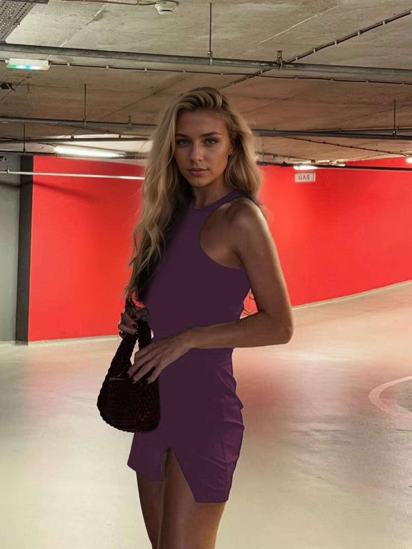 Womens Sweet and Spicy Style Dress Spring Summer Collection Bodycon Split Hem Short Length Wholesale Available