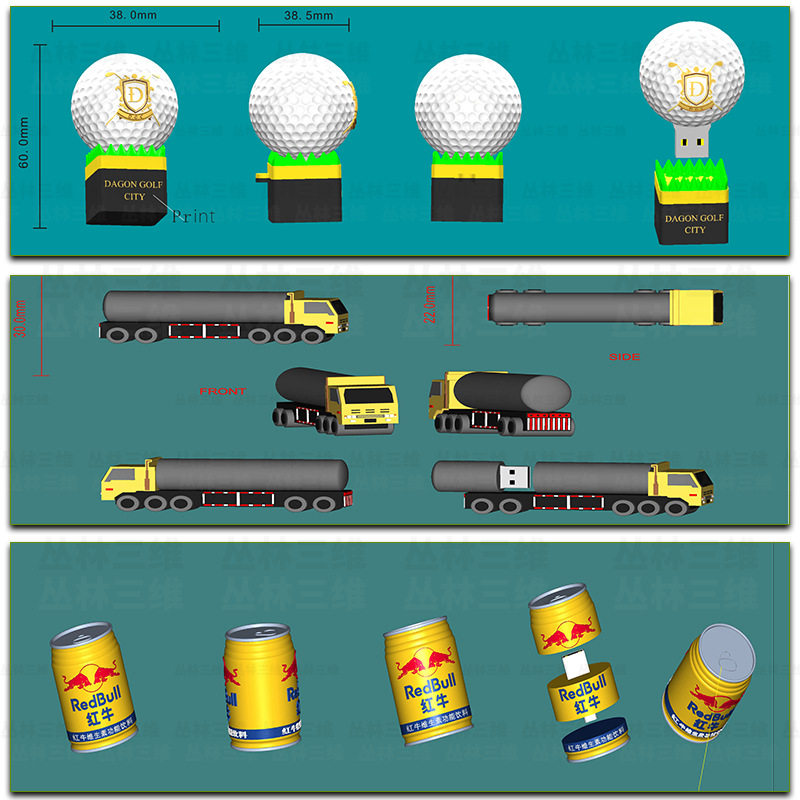 Customized Pvc USB Flash Drive Equipment DIY Machine USB Flash Drive Mold Opening Creative 3D Shape Stereo Flash Drive Gift