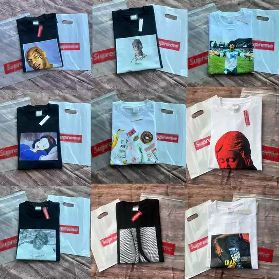 European and American Trendy Brand Printing 24Ss Maradona Tee Maradona Football Legend T-Shirt Men's and Women's Short Sleeves