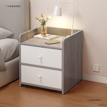 Bedside Table, Light Luxury and High-End, Modern and Simple Small Storage Rack, Simple Master Bedroom New Bedside Small Cabinet