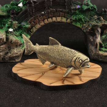 Cross-Border New Chinese Style Ocean Deep Sea Salmon Brass Ornaments Fish Model Ornaments Decorative Crafts Collection