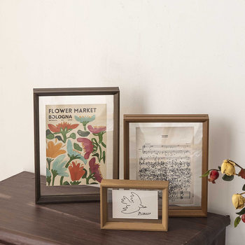 Double-sided transparent photo frame a4 mounted display embossed specimen frame A3 photo acrylic wall frame photo frame