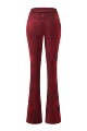 Red snake print trousers
